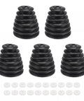 5 Pack Top Shelf Heavy Duty Silicone Drill Dust Collectors For Electric Hammer And Impact Drills Black Pro Builder kit with washers