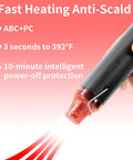 Crafts Heat Gun 110V 300W Handy Hot Air Tool with Ultra Long 3.28Ft Cord and Stand in use showing fast heating anti-scald