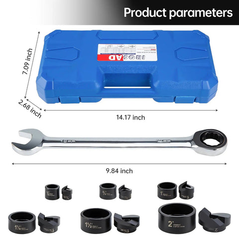 Manual Knockout Hole Punch Kit for Electrical Conduit From Half Inch to Two Inch with Pro Grade Heavy Duty Construction Drivers
