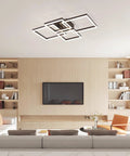 Modern Dimmable LED Flush Mount Ceiling Light 2x2 Square Acrylic Lamps For Living Room Dining Room Bedroom Kitchen 3000K To 6000K Warm To Cool White Finish