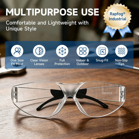 Bulk Clear Safety Glasses With Ansi Z87 Certification For Construction And Laboratory Use 36 Pack Individually Wrapped Straight Up Heavy Duty Frames Legit Impact Resistance Keeps Vision Flawless