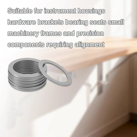 Heavy Duty 304 Stainless Steel Shim Washer Set 48 Pcs Thin Flat Spacers for precision alignment in machinery and hardware.