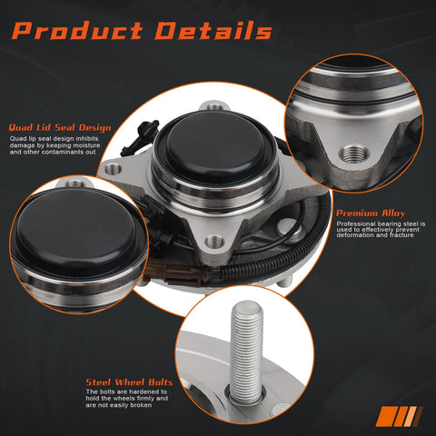 Close-up of Front Wheel Bearing And Hub Assembly For 2018 2019 2020 Ford F150 Expedition And Lincoln Navigator RWD