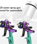 Turn Your Workshop Into A Game Changer With This Straight Up Hvlp Paint Sprayer Boasting A Large Six Hundred Milliliter Cup And Precise One Point Three Millimeter Nozzle For Buttery Smooth Furniture And Car Bodywork With Minimal Overspray. Oil water spray gun with detailed adjustments, designed for automotive use.