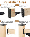 Installation process of 60 Piece Deck Railing Bracket Connectors For 1.5 By 3.5 Inch 2x4 Wood Posts To Handrails And Stair Rails