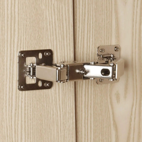 Heavy Duty 170 Degree Cabinet Hinges For Frameless Doors Concealed Hydraulic Soft Close Buffer Dampers solid steel hinge on wood panel