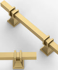 Champagne Bronze Cabinet Pulls Set Of 10 3.75 Inch Zinc Alloy Kitchen Cabinet Handles angled view