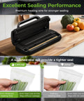 Open Powerful Vacuum Sealer For Food 90kPa With Dry And Moist Modes on kitchen counter next to vegetables