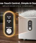 Close-up of Nugget Ice Maker Countertop With Fast 8 Minute Ice showing control panel and ice compartment