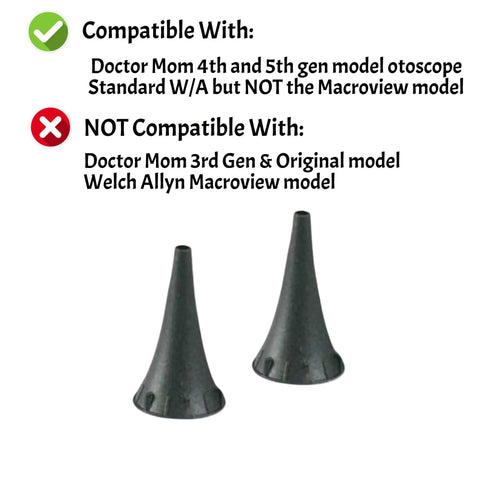 120 Small 3mm Specula For 4th And 5th Gen Otoscope Perfect For Infants And Kids Works With Standard Welch Allyn Otoscopes Not Macroview And Great For Off Brand Units At A Fraction Of The Price compatible small black otoscope specula