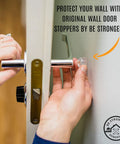 Installing 16 Pack Tiny Door Stoppers Wall Protectors Self Adhesive Rubber Bumpers For Glass And Wood Doors Clear Stick On