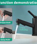 Single Hole Bathroom Faucet With Pull Out Sprayer, Modern One Handle Sink Faucet With 3 Spray Modes, Chrome Finish
