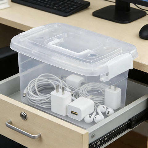 Clear Plastic Storage Boxes With Secure Latches And Slick Handles Sweet Setup For Home Organization And Clutter Free Spaces Six Pack Container Set For Bedroom Kitchen Living Room Or Office Real Deal Solution