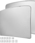 EYPINS Model Y sunshade roof cover for Tesla Model Y, silver, heat and UV protection with mounting clips.