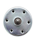 Heavy Duty 12V DC Motor ZYTD520-03C PM Replacement For 520-03B Engine showing flat top view with gear and mounting holes.