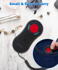 Anti Spy Camera Detector With Infrared Viewfinder, Pocket Sized Hidden Camera Finder for Airbnb Hotels and Bathrooms shown in a bag