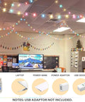 Pastel Globe USB String Lights 33Ft With 100 LEDs Easy Timer And Remote Indoor Outdoor Party Decor For Easter classroom setup
