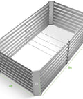 Galvanized Raised Garden Bed Kit 8 By 4 By 2 Ft Heavy Duty Outdoor Planter with metal frame for vegetables and flowers