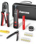 Seven In One Pro Grade Ethernet Crimping Tool Kit For RJ45 RJ11 Network Cabling Cat6 Cat5e Cat5 Connectors with tools and bag