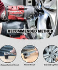 Using Knuckle Buster 15 Piece Impact Socket And Extraction Toolkit for removing lug bolts with an impact wrench.
