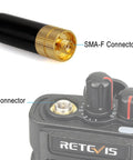 Compact Dual Band Ham Radio Short Antenna SMA Female Connector For VHF UHF Use 5 Cm Length 50 Ohm Impedance