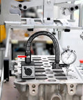 Dial Indicator 0 To 1 Inch With Magnetic Base And Flex Arm For Precise Alignment, Pro Grade 0.001 Inch Accuracy, installed on metal part