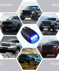 Wireless Solar Cab Lights For Truck Easy Install No Drill Roof Marker RGB LEDs In 8 Colors, SUVs and Jeeps displayed