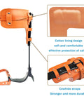 Tree Climbing Gear Set With Adjustable Spikes And Ergonomic Foot Design For Logging And Forestry, detail of cotton lining and straps