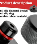 Tesla jack pad lifting puck; rubber pad with red ring, knurled surface, 4-pack black