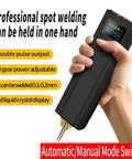 Hand holding 80 Tooth Adjustable DIY Mini Spot Welder With Digital Display Portable Handheld Welding Tool For Precise Spot Welds On Metal