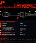Diagram of Pair Of Front CV Axle Half Shafts Assembly For Hyundai Sonata 2011 2012 2013 2014 2.4L Gas Auto Transmission