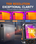 Pro-Grade Dual-Lens Thermal And Visible Imaging Camera With 640x480 Infrared And 2MP Visible Sensor next to a radiator