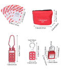 Boss Level Electrical Lockout Tagout Kit With Safety Locks Hanging Tags Key Storage Bags For Machines To Prevent Accidents Short Circuits Fires In Industry Using Abs Brass Steel Nylon Gear That Looks Sharp Is The Real Deal And Ready To Go. red lockout kit bag with safety locks and danger tags, 20cm bag