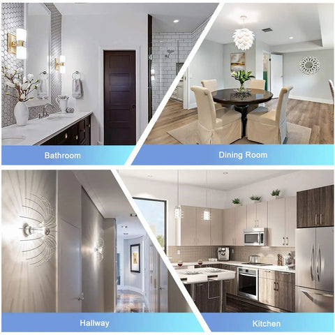 Bathroom, dining room, hallway, and kitchen lighting with Killer Bright Daylight 6000K LED Bulbs For Home Kitchen Under Microwave