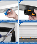 Installation steps for Garage Door Bottom Seal Kit 10 Foot Weather Stripping For Double Track Black Rubber Replacement Strip