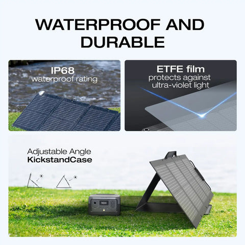RIVER 3 Plus Solar Generator With 110W Panel 286Wh LiFePO4 Battery features waterproof and durable design