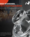 Close-up of premium engine water pump replacement for Chevy Buick Pontiac Saturn Saab GMC Oldsmobile, aluminum housing