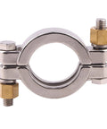 Sanitary 1.5-inch stainless steel tri-clamp clamp with bolted joints and brass nuts