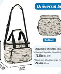 Desert Explorer Insulated Lunch Bag With Leakproof Cooler Interior Waterproof 600D Oxford Fabric Large Picnic Box dimensions