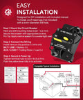 Installation instruction sheet with 60 Amp Waterproof Circuit Breaker For All 12V To 48V Electric Trolling Motors MKR-27 Replacement Part.