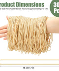 Hand holding 300 Large Rubber Bands For Everyday Use Size 117A 7 Inch By 1/16 Inch Beige Stretchy Elastic Bands