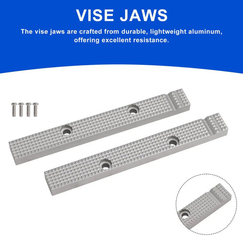 Replacement Vise Jaw Set For Old USA 6 And A Half Inch Reversible Gray Vices Fits Craftsman And Columbian Models Aluminum Construction