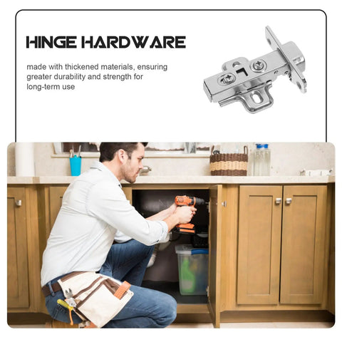 Heavy Duty Self-Closing Cabinet Hinges With Hydraulic Soft-Close, Thickened Cold Rolled Steel, shown in kitchen installation