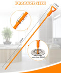 Six Pack 25 Inch Sink Drain Snake Tool Set For Quick Unclogging Hair Clog Remover Plumbers Snake Drain Cleaner Sticks For Kitchen Sink Shower And Tub Drains orange 25-inch plastic tool size diagram