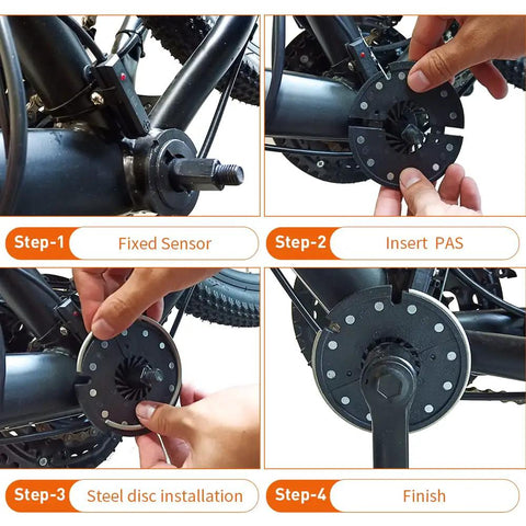 D12 Bike Magnets Pedal Assist Sensor For Ebike Left Crank No Fuss Install PAS Sensor With Dual Hall Sensors Waterproof Plug Option SM Plug Compatible Today