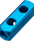 Heavy Duty Aluminum Air Manifold Block Built Tough With Five Ports, Two Way Pneumatic Distribution Fitting For Air Compressors, One Quarter Inch PT Thread, Corrosion Resistant Aluminum Alloy, High Flow, Easy Install