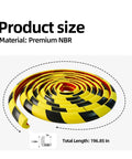 Tough Shop Gear Wall Corner Guards With Zero Hassle Self Adhesive Nbr Foam Edge Protectors Yellow Black Warning Tape Solid Crash Bumper 196.85 in roll made of premium NBR.