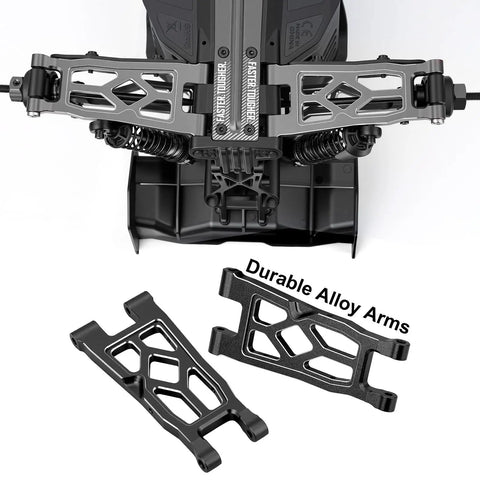 Arrma Aluminum Alloy Front And Rear Suspension Arms Set For One Sixteenth Mini Kraton 3S Upgrade Parts Replace ARA 2674 ARA 2675