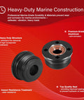 2 Pack Trim Cap Cylinder With Seals FSM040 Replacement End Cap Kit For Yamaha 200 225 250 300 HP Outboard V6 Hydraulic Tilt Trim System Direct OEM Fit And Easy Install, shown in heavy-duty marine construction with premium-grade aluminum.