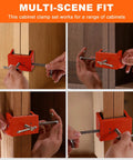 Pro Grade Cabinet Clamps With Built-In Drill Aligner, 2 Pack Face Frame Alignment Tool Set used on wooden cabinets